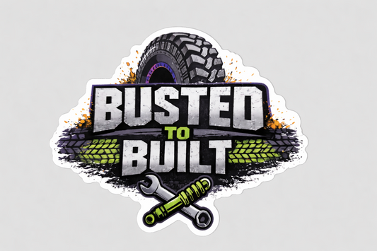 New Busted to Built Color Logo Sticker